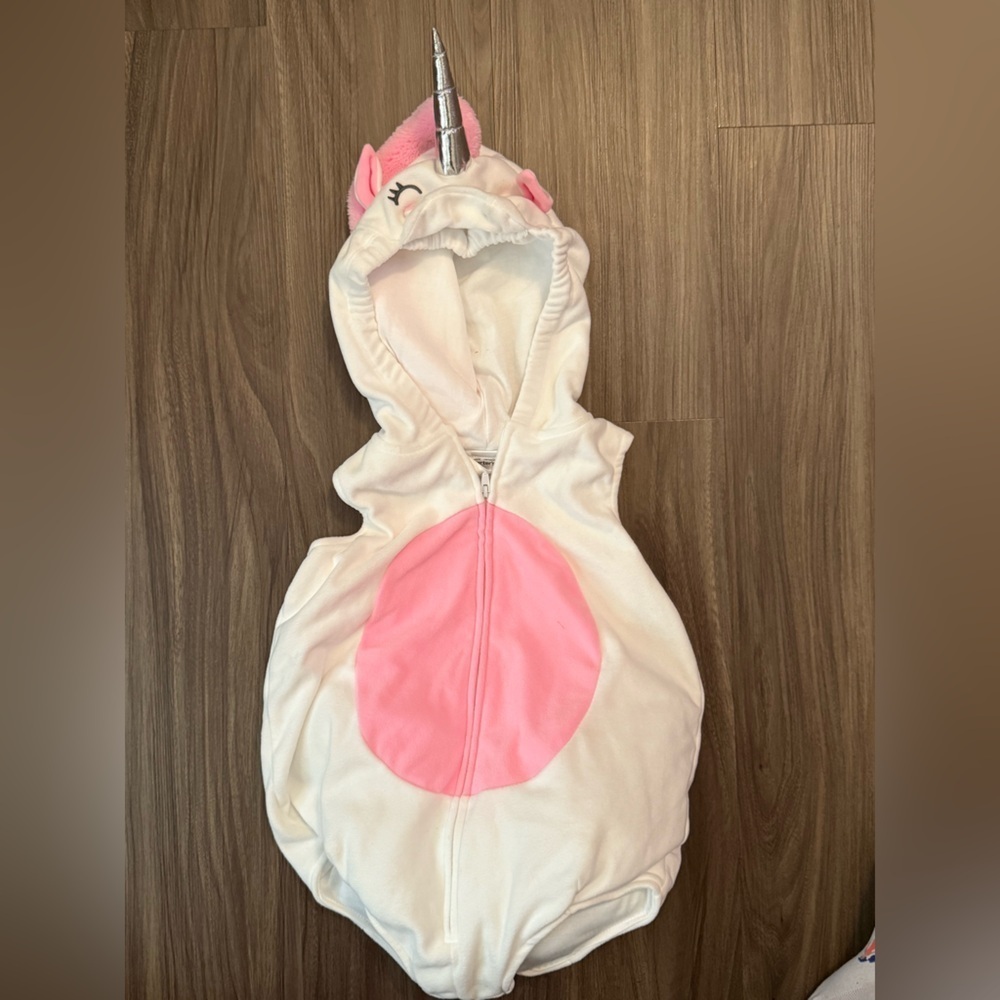 Carter's White and Pink Unicorn Plushed Costume size 24M